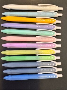 Pastel Retractable Gel Pen Set - Assorted Pastel Colors